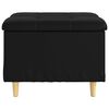vidaXL Tabouret bouton avec coussin Noir 60 x 60 x 45 cm Simili cuir