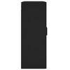 vidaXL Armoires murales 2 pcs noir bois d'ing&eacute;nierie
