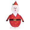 vidaXL D&eacute;coration de No&euml;l Figurine P&egrave;re No&euml;l LED Tissu de luxe 120 cm