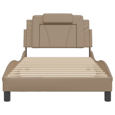 vidaXL Cadre de lit sans matelas cappuccino 100x200 cm similicuir