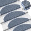 vidaXL Tapis d'escalier autocollants 30 pcs 65x21x4 cm bleu