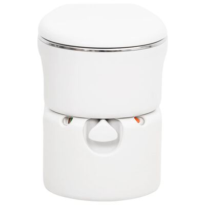 vidaXL Toilette de camping intégrée blanc 24+17 L PEHD et acier