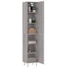 vidaXL Buffet haut Sonoma gris 34,5x34x180 cm Bois d'ingénierie