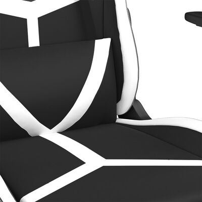 vidaXL Chaise de jeu Noir et blanc Similicuir