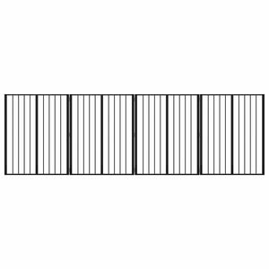 vidaXL Porte pour chien 4 pc Noir 80 x 100 cm Acier galvanis&eacute;