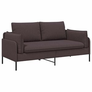 vidaXL Sofa 2 places Marron fonc&eacute; 188 x 81 x 89 cm Tissu