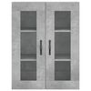 vidaXL Armoire murale gris b&eacute;ton 69,5x34x90 cm bois d'ing&eacute;nierie