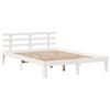 vidaXL Lit biblioth&egrave;que sans matelas blanc 140x190 cm bois pin massif