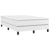 vidaXL Sommier &agrave; lattes de lit avec matelas Blanc 120x200cm Similicuir