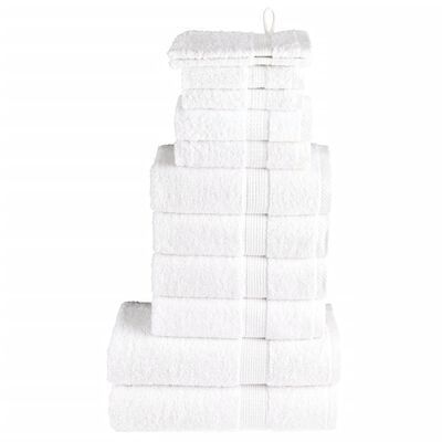 vidaXL Ensemble de serviettes de qualité supérieure SOLUND 12pcs blanc