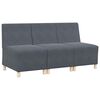 vidaXL Unit&eacute; de Sofa Modulaire Sans Accoudoirs 3 pcs Gris fonc&eacute;
