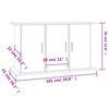 vidaXL Support pour aquarium blanc 101x41x58 cm bois d'ing&eacute;nierie