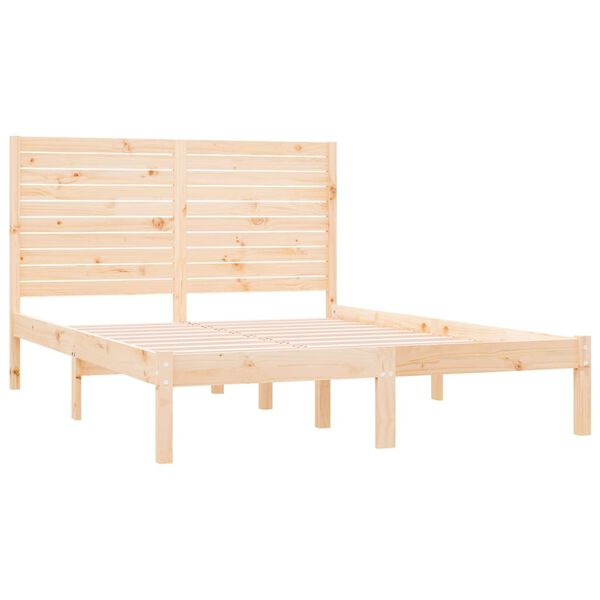vidaXL Cadre de lit sans matelas 140x200 cm bois massif