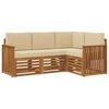 vidaXL Ensemble de canap&eacute;s d'ext&eacute;rieur 4 pc Naturel et Beige Polyester