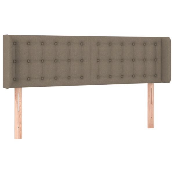 vidaXL T&ecirc;te de lit avec oreilles Taupe 147x16x78/88 cm Tissu