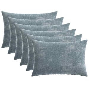 vidaXL Housse de coussin 6 pc HEERLEN Bleu clair 30 x 50 cm