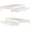 vidaXL Cadre de lit sans matelas blanc 75x190 cm bois de pin massif