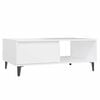 vidaXL Table basse blanc 90x60x35 cm bois d'ing&eacute;nierie