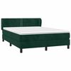 vidaXL Sommier &agrave; lattes de lit et matelas Vert fonc&eacute; 140x190cm Velours