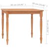 vidaXL Table Batavia 85x85x75 cm Bois de teck massif