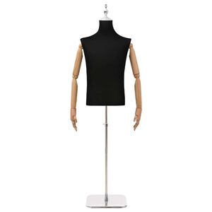 vidaXL Mannequin r&eacute;glable 160-232 cm avec base Homme PP Noir