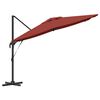 vidaXL Parasol Roma Rouge 286 x 284 x 265 cm Aluminium et polyester