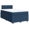 vidaXL Sommier &agrave; lattes de lit avec matelas bleu 120x190 cm tissu