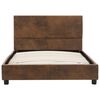 vidaXL Cadre de lit sans matelas marron similicuir daim 90x200 cm