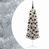 vidaXL Sapin de No&euml;l artificiel &eacute;troit avec boules 150 cm 150 LED