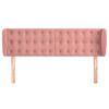 vidaXL T&ecirc;te de lit avec oreilles Rose 147x23x78/88 cm Velours