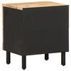 vidaXL Table de chevet noir 40x33,5x46 cm bois de manguier massif brut