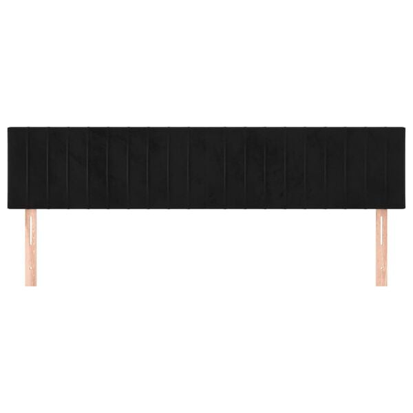 vidaXL Têtes de lit 2 pcs Noir 90x5x78/88 cm Velours