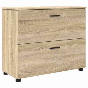vidaXL Cabinet de salle de bain Ch&ecirc;ne Sonoma 76,5 x 35 x 64 cm