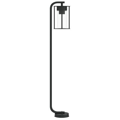 vidaXL Lampadaires d'extérieur 3 pcs noir 100 cm acier inoxydable