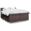 vidaXL Sommier &agrave; lattes de lit avec matelas Marron fonc&eacute; 200x200 cm