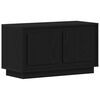 vidaXL Meuble TV Ch&ecirc;ne noir 80 x 35 x 45 cm Bois d'ing&eacute;nierie