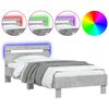 vidaXL Cadre de lit sans matelas avec lumi&egrave;res LED 90x200 cm