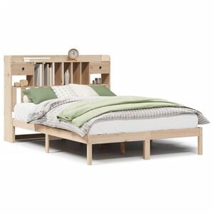 vidaXL Lit biblioth&egrave;que sans matelas 140x200 cm bois massif de pin