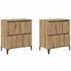 vidaXL Buffets 2 pc Ch&ecirc;ne artisanal 60 x 35 x 70 cm Bois d'ing&eacute;nierie