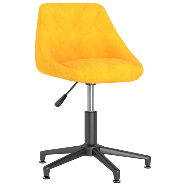 vidaXL Chaises pivotantes &agrave; manger lot de 4 jaune moutarde velours