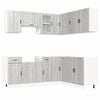 vidaXL Ensemble d'armoires de cuisine 11 pcs Porto bois d'ing&eacute;nierie