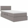 vidaXL Lit avec rangement et matelas avec matelas Taupe 100 x 200 cm