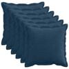 vidaXL Housse de coussin 6 pc HOUTEN Bleu marine 30 x 30 cm