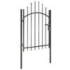 vidaXL Portail de jardin Woerden acier 1x1,25 m noir