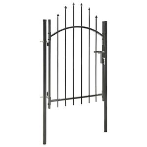vidaXL Portail de jardin Woerden acier 1x1,25 m noir