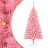 vidaXL Sapin de Noël avec 150 LED avec support Rose 150 cm PVC