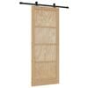 vidaXL Porte coulissante ORKDAL Naturel 86 x 211 cm Bois de pin massif