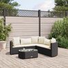 vidaXL Salon de jardin 6 pcs avec coussins noir r&eacute;sine tress&eacute;e