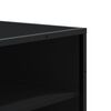 vidaXL Meuble à chaussures noir 75x38x97,5 cm bois d'ingénierie métal