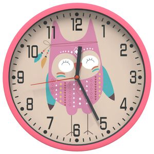 vidaXL Horloge murale rose &Oslash;25,5 cm polystyr&egrave;ne et verre